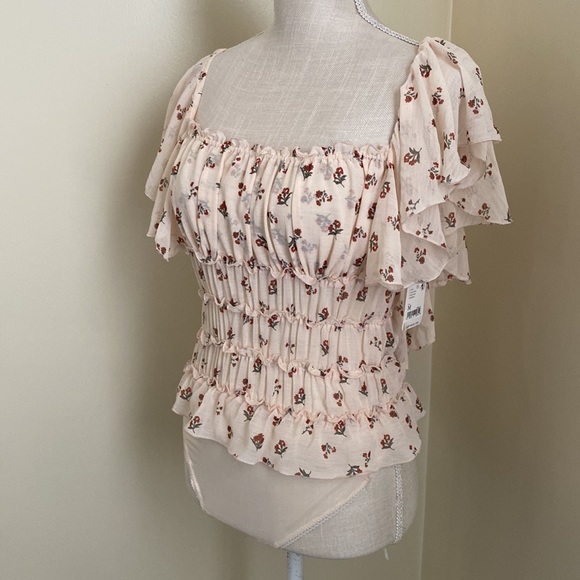 Juliet Printed Bodysuit in Ivory Combo - Picture 7 of 14